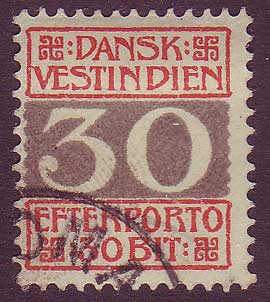 DWIJ75 Danish West Indies Scott # J7 F-VF