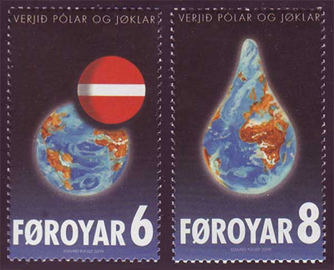 FA0508-091 Faroe Is.                 Scott # 508-09 MNH,        Global Warming 2009