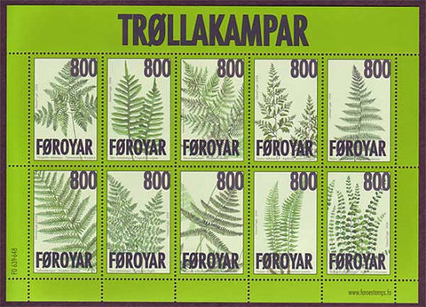 FA0505 Faroe Islands Scott # 505 MNH, Ferns 2008