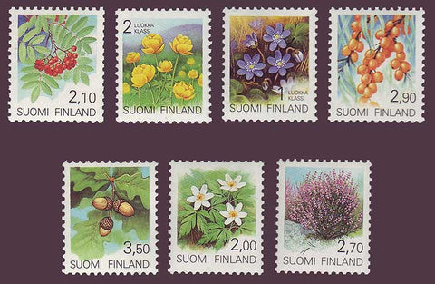 FI0829-351 Finland Scott # 829-35 VF MNH, Provincial Flowers 1990