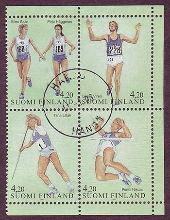 FI09395 Finland Scott # 939 VF Used block