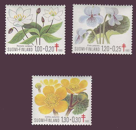 FIB230-321 Finland Scott # B230-32 VF MNH, Flowers 1983