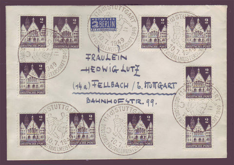 GE018 Germany,  Local letter with Football cancel 1949