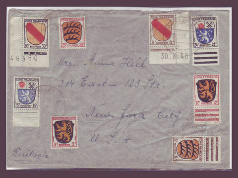 GE030 Germany, French Occupation Zone Cover 1946