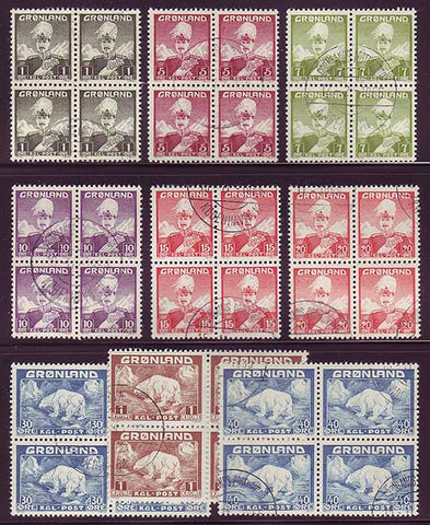GR0001-09x45 Greenland Scott # 1-9 VF Used