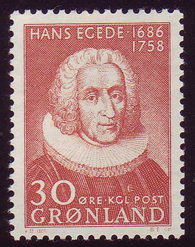 GR00461 Groenland Scott 46 VF MNH, Hans Egede 1958