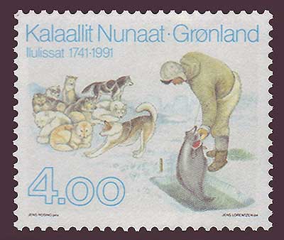 GR02391 Greenland Scott # 239 VF MNH, Ilulissat Village 250th Anniv. 1991
