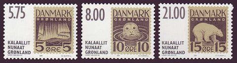 GR0387-891 Greenland Scott - 387-89 VF MNH, Timbres non émis 2001