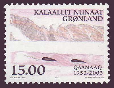 GR04131 Groenland Scott 413 VF MNH, Ville de Qaanaaq 50e Anniv. En 2003