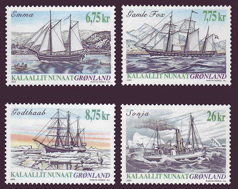 GR0416-191 Greenland Scott 416-19 VF MNH, Navires 2003