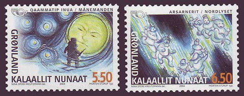 GR0427-281 Greenland Scott - 427-28 VF MNH, Mythologie nordique 2004