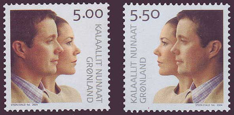 GR0429-301 Greenland Scott - 429-30 VF MNH, Mariage Royal 2004