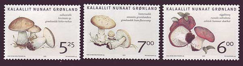 GR0446-481 Greenland Scott 446-48 VF MNH, Champignons 2005