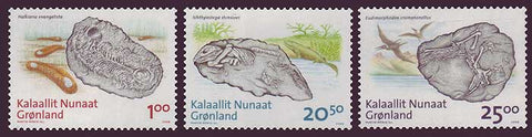 GR0521-231 Greenland Scott 521-23 VF MNH, Fossiles 2008