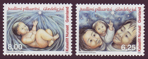 GR0555-561 Greenland Scott - 555-56 VF MNH, Noel 2009