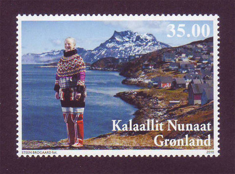 GR05701 Greenland Scott 570 VF MNH, Anniversaire de la Reine Margrethe 2010