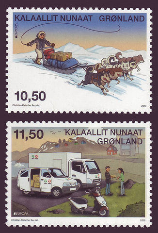 GR0639-401 Greenland Scott - 639-40 VF MNH, Conveyances postales - Europa 2013