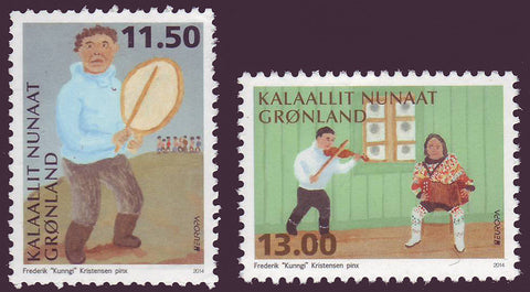 GR0666-671 Greenland Scott - 666-67 VF MNH, Instruments de musique - Europa 2014