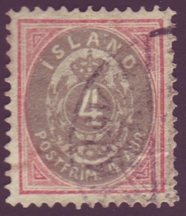 IC 0023.15 Islande Scott # 23 VF usagé 1899
