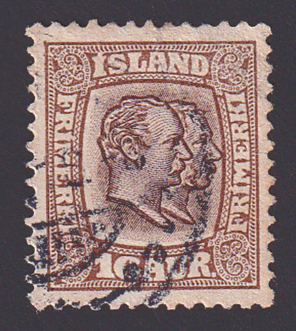 IC00785 Iceland Scott # 78 VF, Two Kings 1907