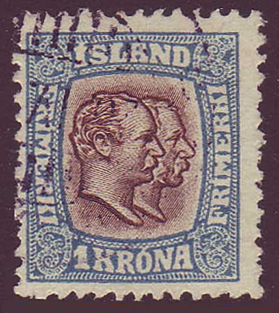 IC00835 Iceland Scott # 83 F-VF, Two Kings 1907