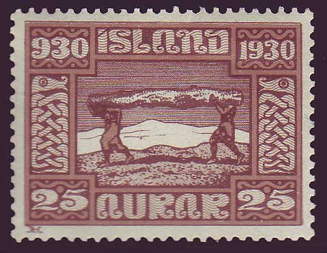 IC01582 Iceland Scott # 158 MH, Parliament Issue 1930