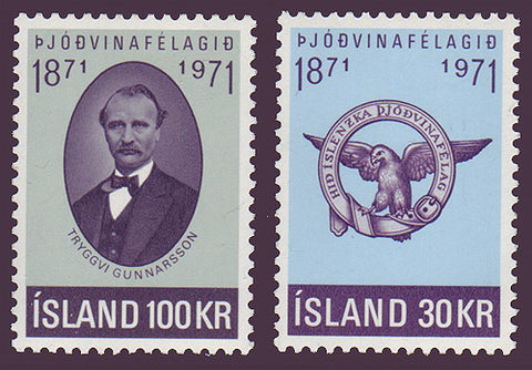 IC0433-341 Iceland Scott # 433-34 MNH, Tryggvi Gunnarsson