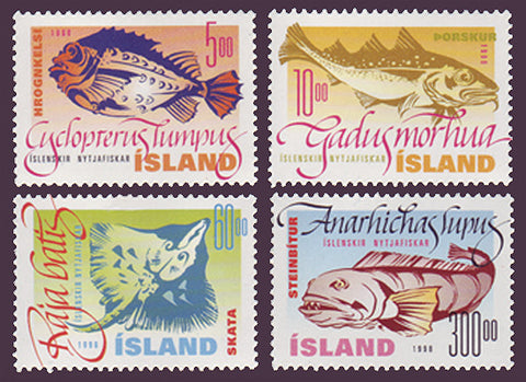 IC0856-591 Iceland Scott # 856-59 MNH, Fish 1998