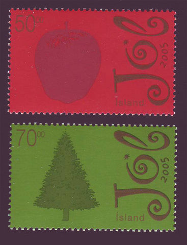 IC1061-621 Iceland       Scott # 1061-62 MNH, Christmas 2005