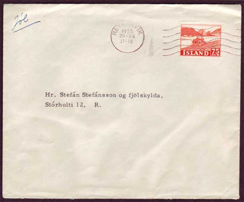 IC5015 Iceland  Local mail - Reykjavik 1955
