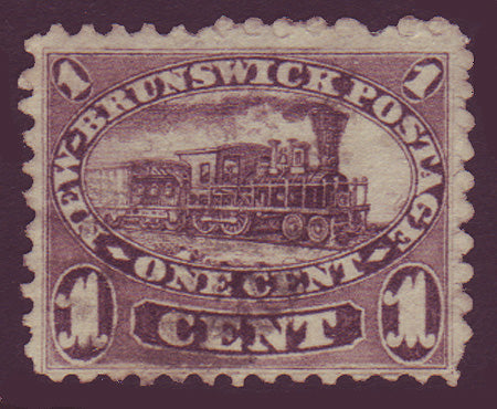 NB06a5      New Brunswick      # 6a F-VF Used      (brown violet)