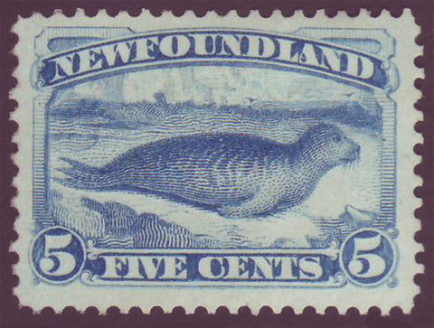 NF0532  Newfoundland # 53 VF MH      Harp Seal            (pale blue)                                   ;