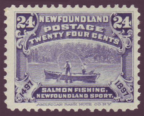 NF0712.2 Newfoundland # 71 F-VF MH      Salmon Fishing 1897                                         ;