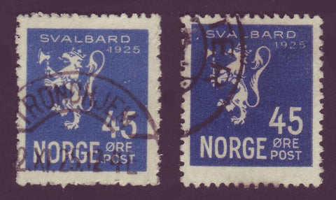 NO01145 Norway Scott # 114 VF Svalbard Used Shades - 1925