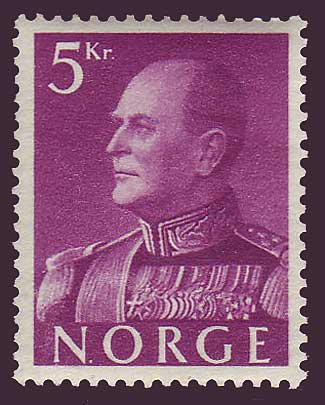 NO03731 Norvège Scott # 373 VF MH, King Olav V 1958