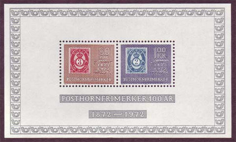 NO0585a1 Norvège Scott # 585a MNH, post Horn Stamp 1972