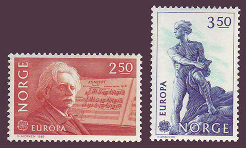 NO0823-241 Norway Scott # 823-24 MNH, Europa 1883