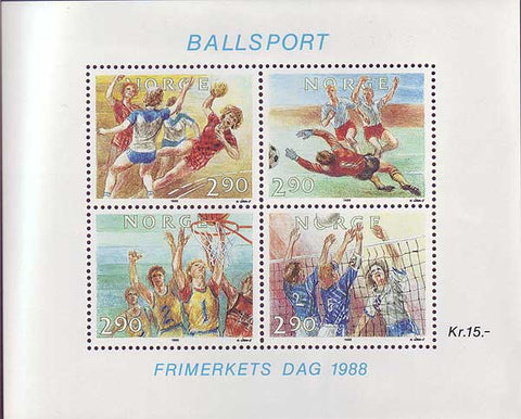 NO09341 Norvège Scott # 934 MNH, Jeux de Balles 1988
