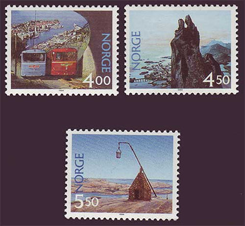 NO0955-571 Norway Scott # 955-57 MNH, Scenes of Norway 1994