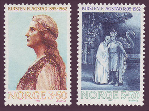 NO1099-00 Norway Scott # 1099-1100 MNH, Kirsten Flagstad 1995