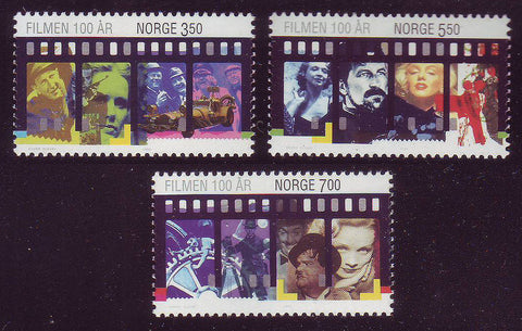 NO1134-361 Norway Scott # 1134-36 MNH, Motion Pictures Centennial 1996
