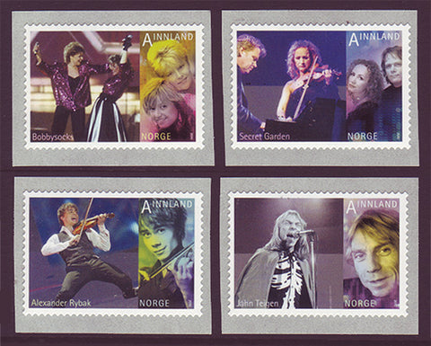 NO1613-161 Norway Scott # 1613-16 MNH, Pop Music 2010