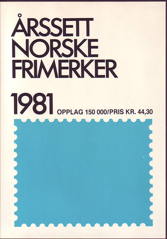 NO1981a Norvège 1981 ensemble de l’année officielle