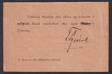 NO4M01 Norway Official Military Postal Card  #1 -  ca.1886