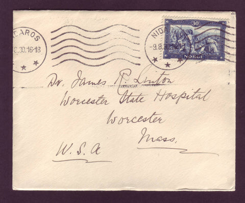 NO5058 Norway Letter to USA - 1930