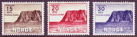 NOB28-302 Norvège Scott # B28-30 MNH * *, Nordkapp 1943
