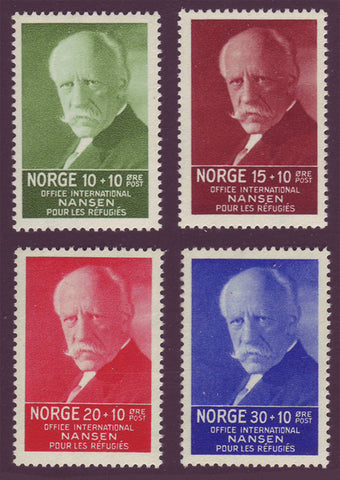 NOB05-81 Norvège Scott # B5-8 VF MNH * *, Fridtjof Nansen 1935