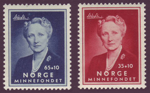 NOB57-81 Norvège Scott # B57-58 MNH * * Crown Princess Martha 1956