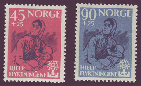 NOB64-651 Norvège Scott # B64-65 MNH * * année mondiale des réfugiés 1960