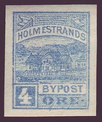 NOHolm7imp1 Norvège, Holmestrand Bypost (1888)